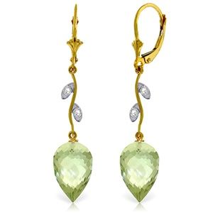 DIAMONDS & DROP BRIOLETTE GREEN AMETHYSTS